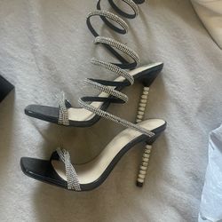 Strap Up Sparkly Heels 