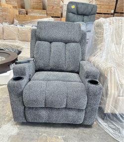 Manual Recliner With Heat And Massage Cupholder