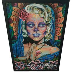 For Sale: Stunning Large Framed Marilyn Monroe Day of the Dead Poster – $40 OBO