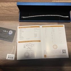 Moissiante Stones Vvs 6ct Silver 3mm Tennis Bracelet (PASSES DIAMOND TESTER)