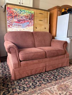 Vintage burgundy loveseat