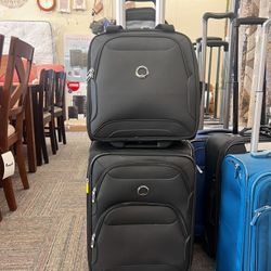 NEW DELSEY 2-Piece Luggage Set – Carry-On + Underseater | Water-Resistant, Lightweight 
