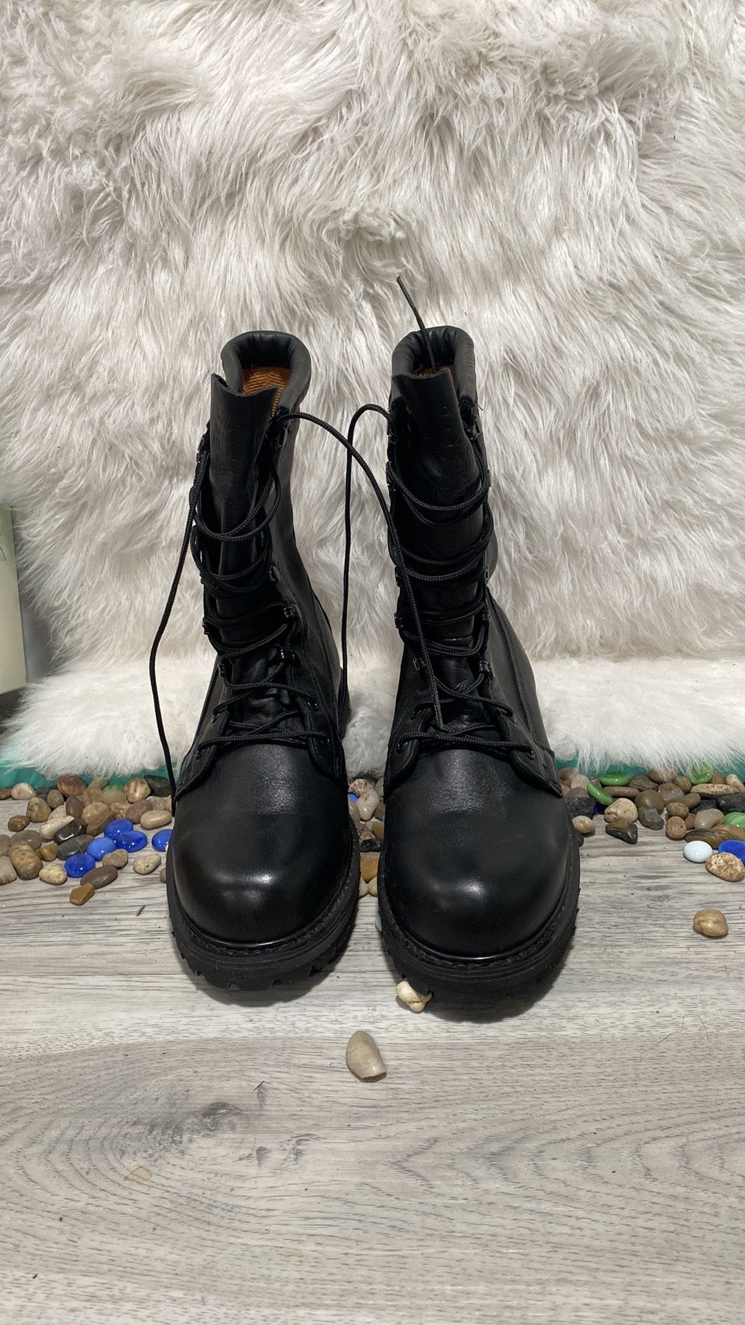 NWB BATES 11460 Military Army Combat Boots Black Leather Men's Size 8.5 R