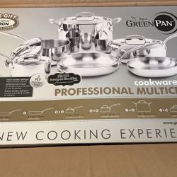 Green Pan Stainless Steel 10 Piece Cookware Set