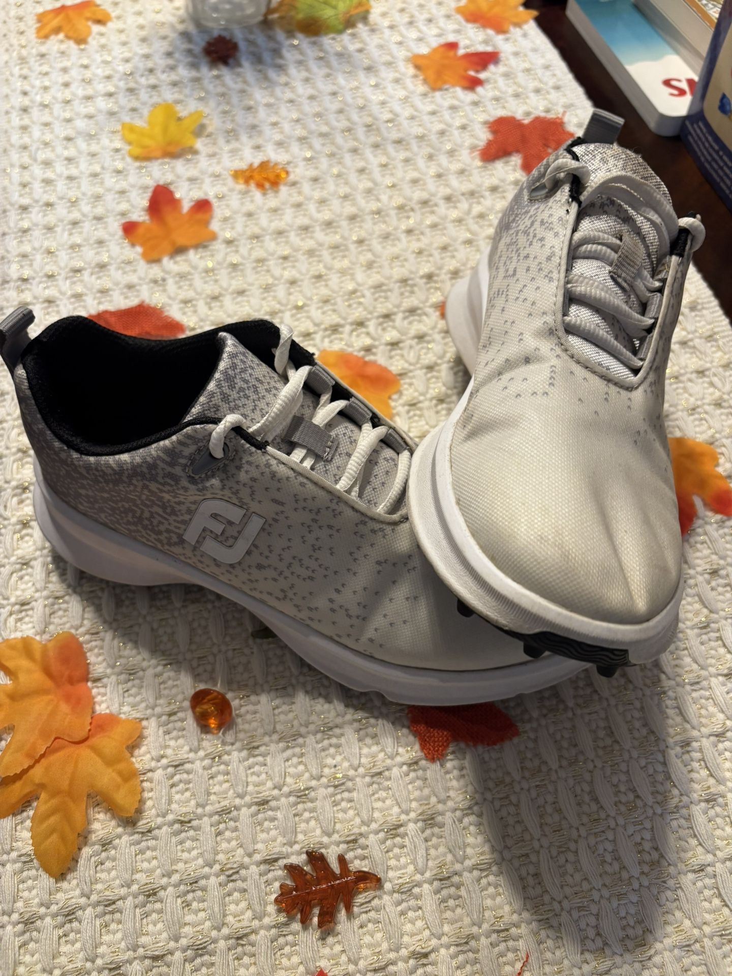 FootJoy Athletic Golf Shoes (White/Grey Speckle)