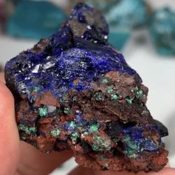 Royal Blue Azurite w/ Malachite from Russia! 