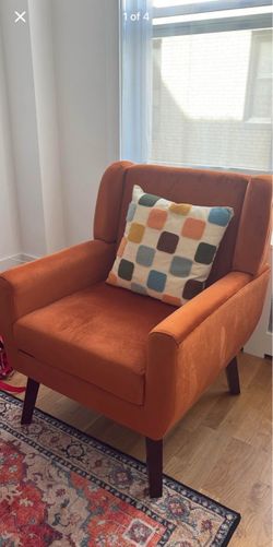 Wayfair Orange Velvet Accent Chair