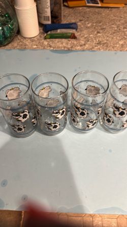 Cow drinking glasses