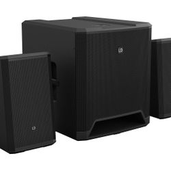 LD Systems DAVE 15 G4X Compact 2.1 Powered PA System with Bluetooth and Mixer - 1000W RMS