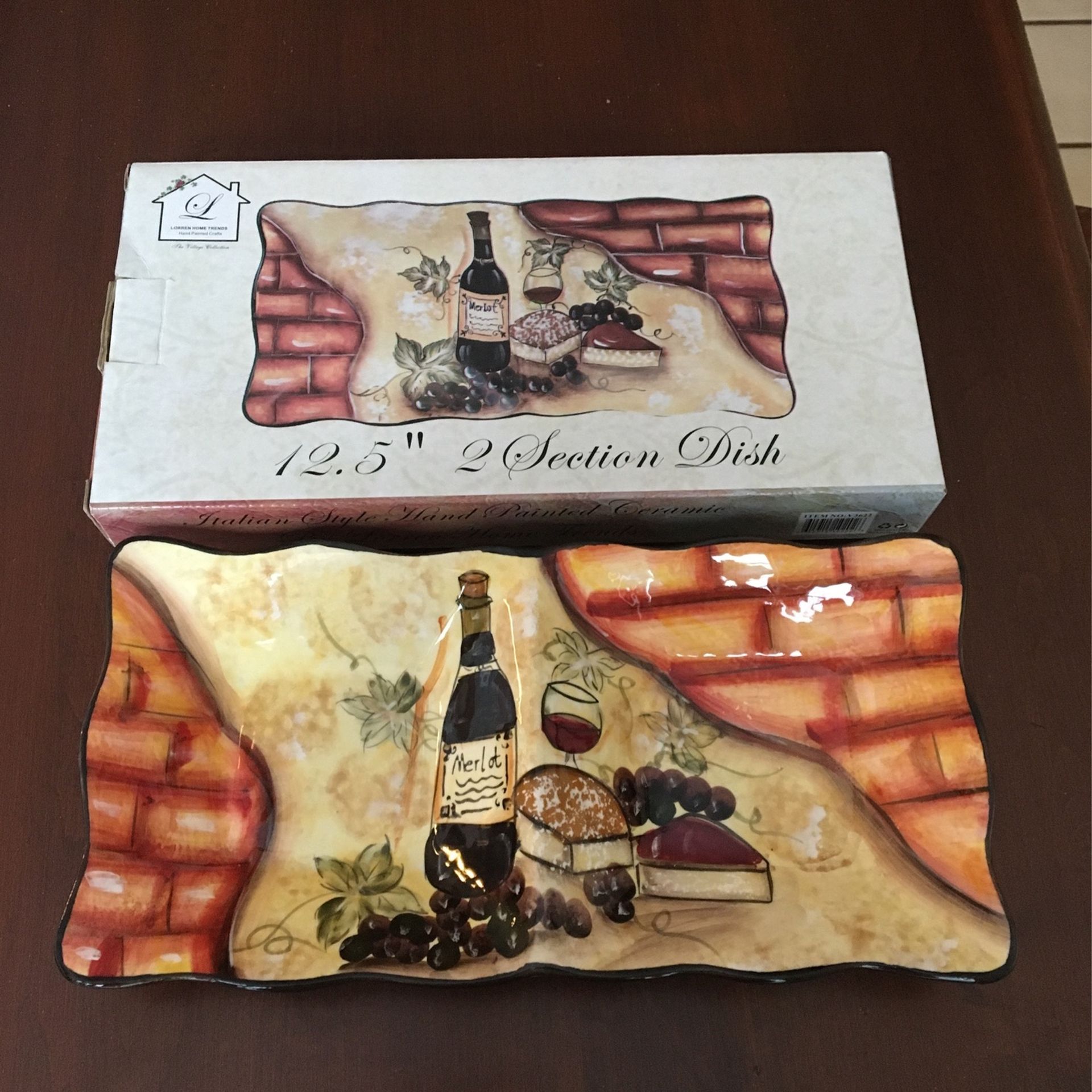 12.5” 2 Section Dish/Tray