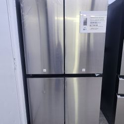 SAMSUNG STANDARD  DEPTH BESPOKE  4 DOOR REFRIGERATOR WITH DUAL ICE MAKER 1 YEAR WARRANTY/1 AÑO DE GARANTIA  POR ESCRITO 