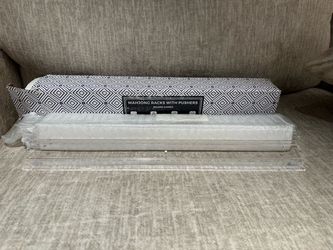 Clear Acrylic Mahjong Racks with Magnetic Pushers