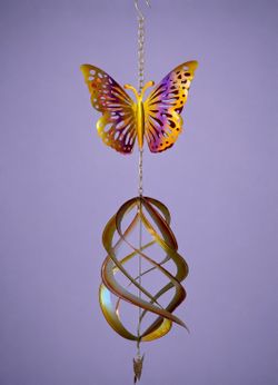 New Metal Butterfly Windspinner
