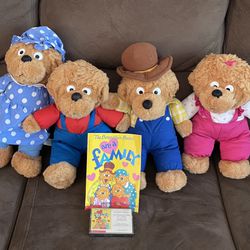  Vintage The Berenstains Bears Are  A Family Plush Set 15”