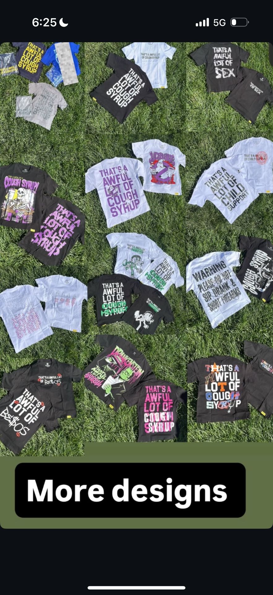 Awful lot of cough syrup tees