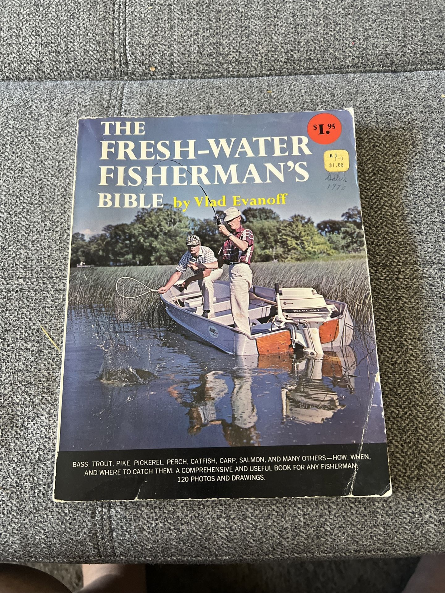 VTG PB 10X8” 1964 Illustrated’The Freshwater Fisherman's Bible’ by Vlad Evanoff