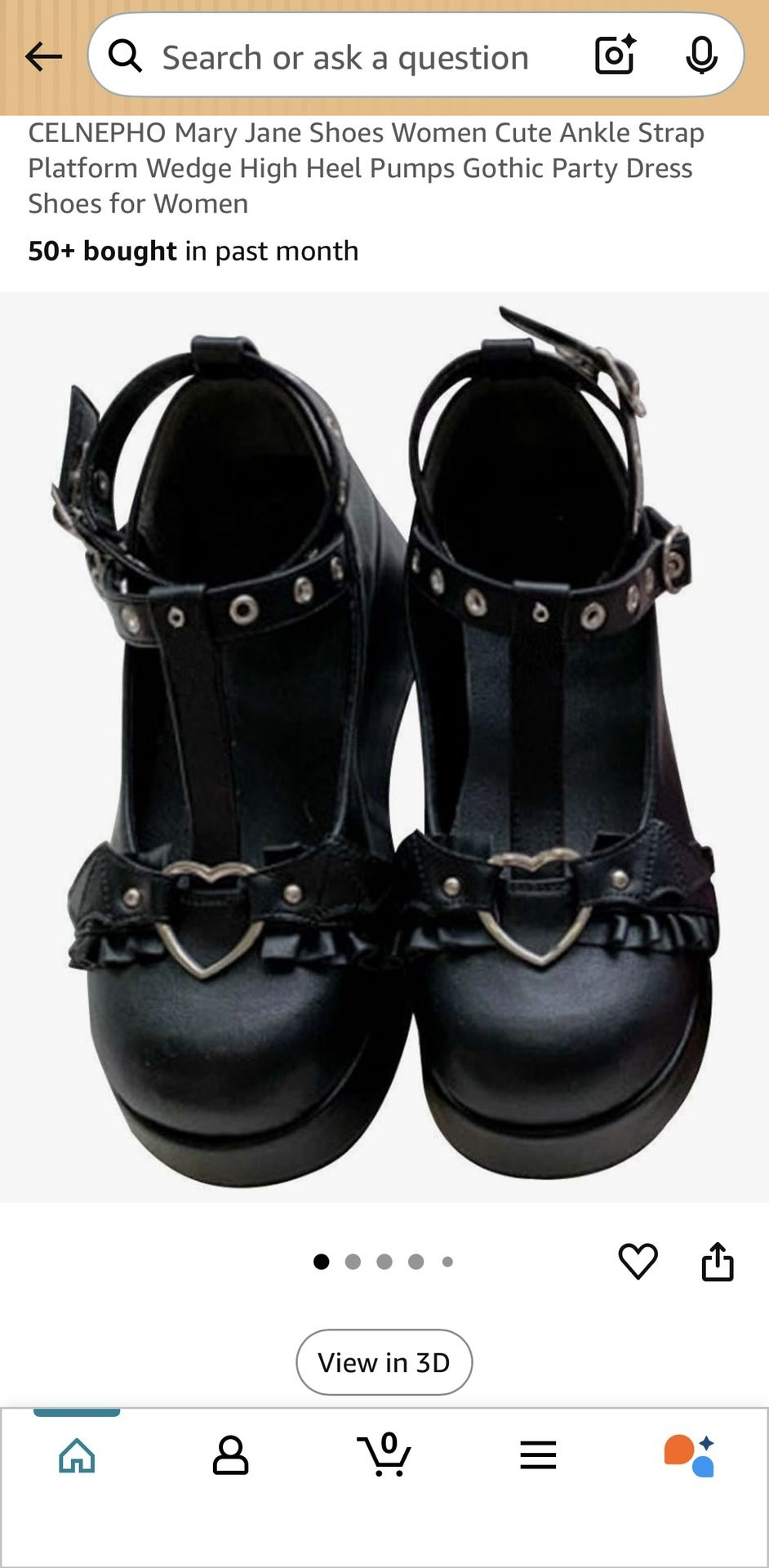 CELNEPHO Mary Jane Shoes Women Cute Ankle Strap Platform Wedge High Heel Pumps Gothic Party Dress Shoes for Women.