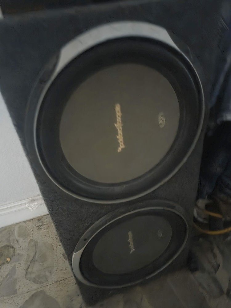 2 15 Inch Subwoofers With Box!!