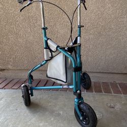 3-wheel Walker with Hand Brakes & Carrier Bag