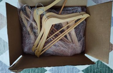 80+ Wooden Clothes Hanger with Metal Hook