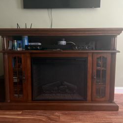 Solid Wood Electric Fireplace