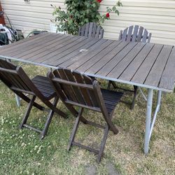 IKEA Outdoor Patio Table + 4 Chairs Set