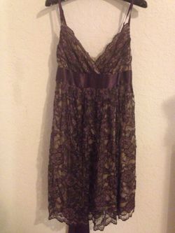 Lace purple dress