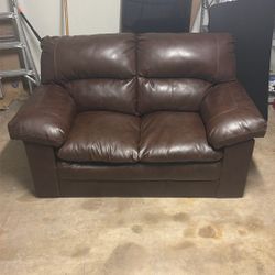 Dark Brown Leather Couch