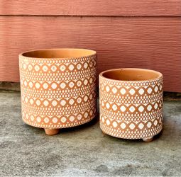 (2) Terracotta Plant Pots
