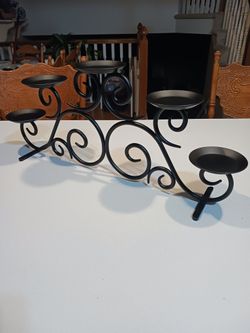 Party Lite wrought iron 5 pillar candle holder