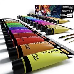 Excellent  Acrylic Paint 60 Tubes  New