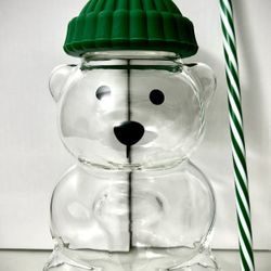 Teddy Bear Glass Coffee Cup
