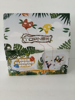 Top new Rock Climbing Holds (12), Ratchet Straps (6), and Instruction Manual