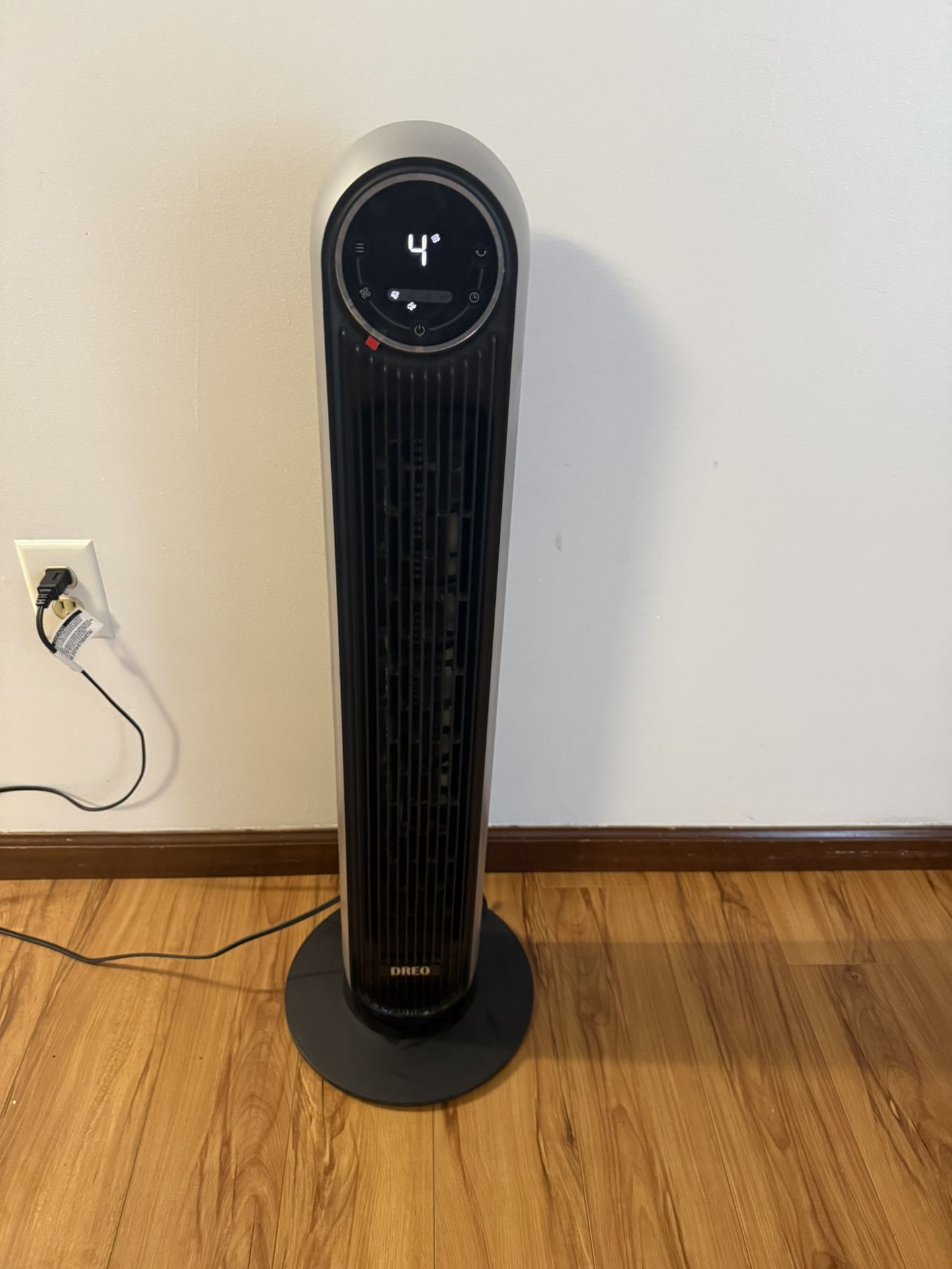 Dreo Tower Fan for Bedroom, 25ft/s Velocity Quiet Floor Fan, 90° Oscillating Fans for Indoors with 4 Speeds, 4 Modes, 8H Timer, Standing Fans, Bladele