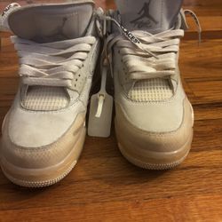 Jordan 4 Off White “Sail” Size 8.5 (Read Description)