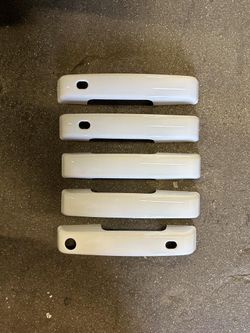 LA Zona Auto Parts 2021 to 2024 Ford Bronco White Door Handle Covers Cubierto tapas Blancas agarraderas