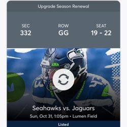 Seahawks Vs. Jaguars  10/31