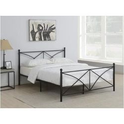 Metal Queen Bed Frame with Mattress New / Cama Queen de Metal con Colchón Nueva