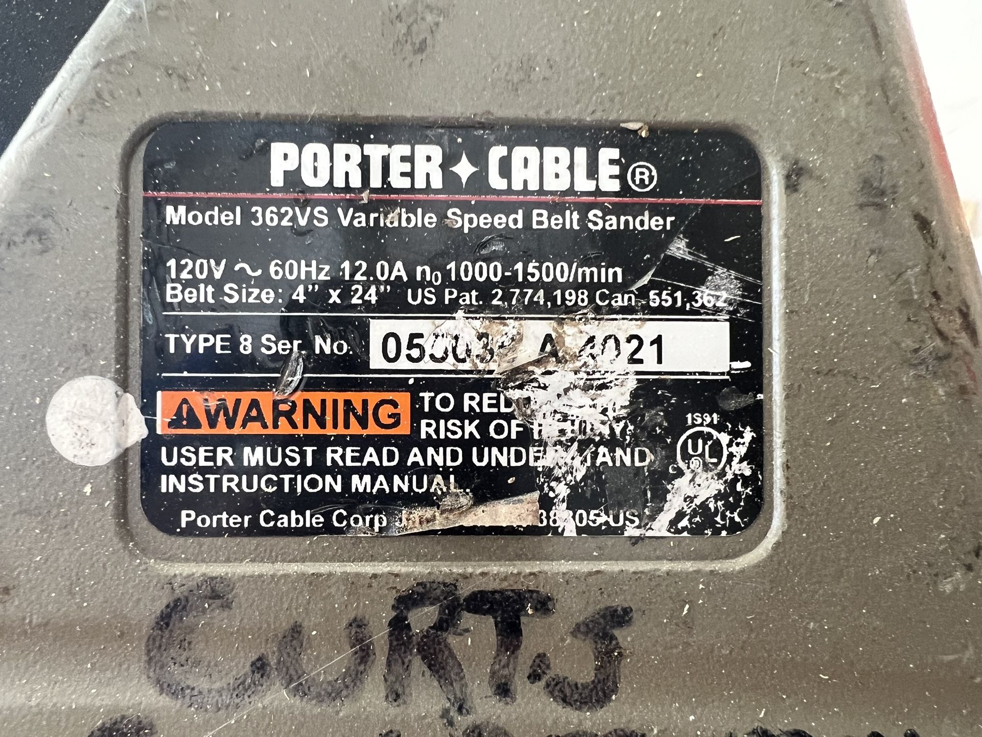 PORTER CABLE 362VS 4