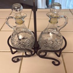 Aceitera Y Vinagrera Con Su Base