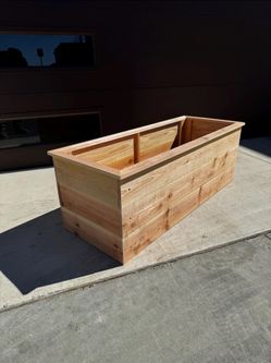 Handmade Cedar Raised Garden Planter Box – Modern Outdoor Planter
