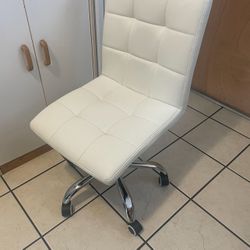 White Leather Office Chair