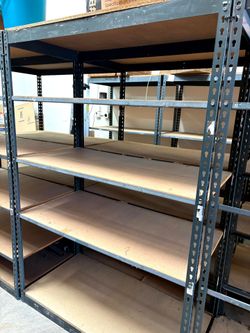 ULINE 5-Tier Boltless Industrial Shelving (48" x 24" x 72") (300lb cap.)- good