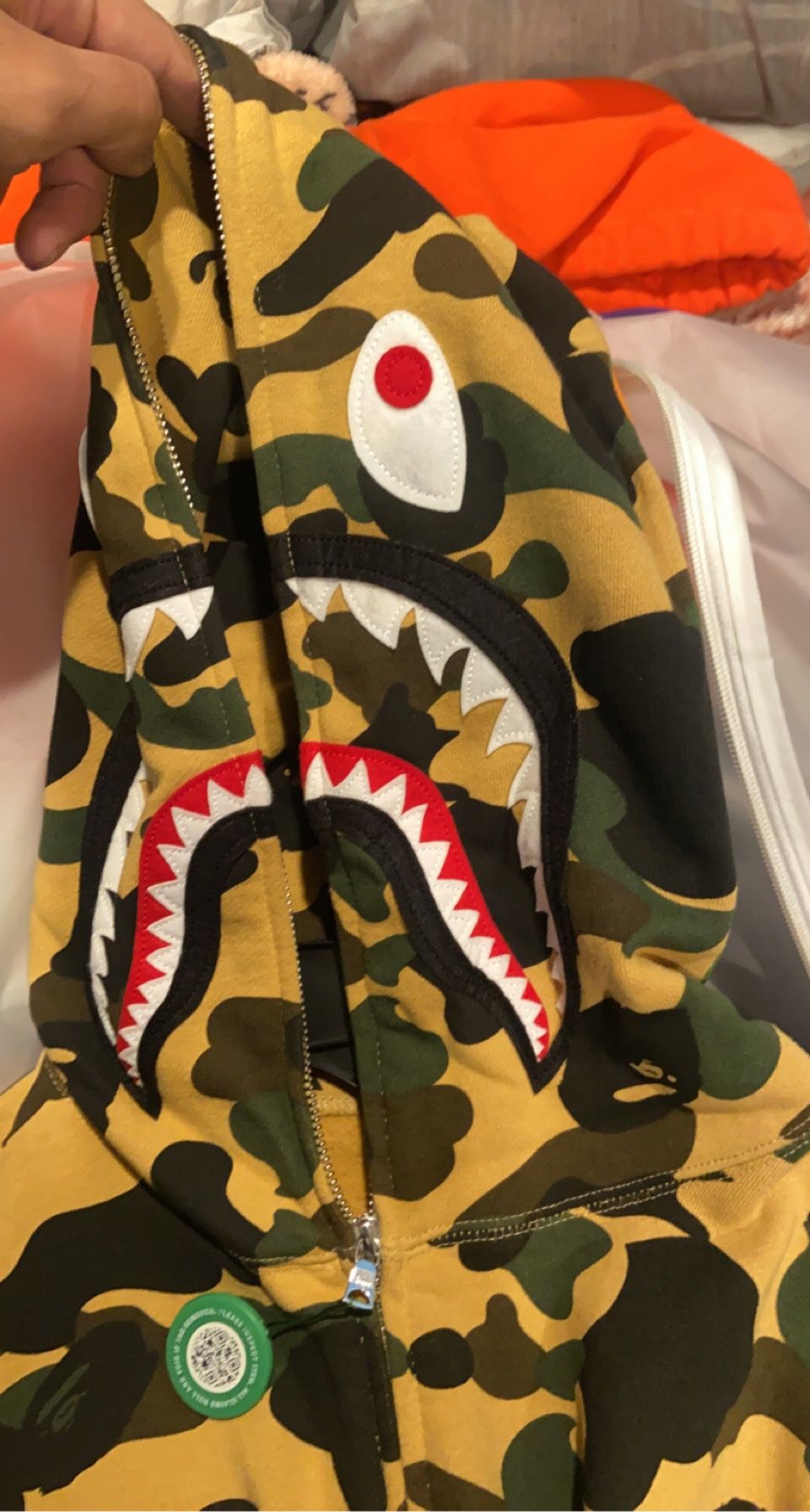 Bape Hoodie Yellow Camo 100% Authentic