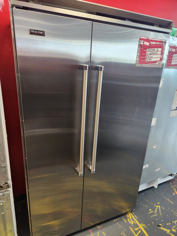 Amazing Viking 48 Inch Side By Side Refrigerator VCSB5483SS