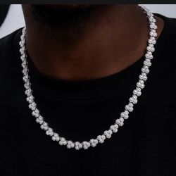 Gld White Gold Honeycomb Chain