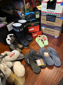 Brand new slippers-$10-$20 or all for $120. Higley and ray.