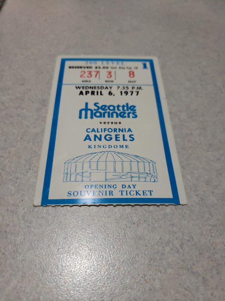 Mariners Game One used ticket