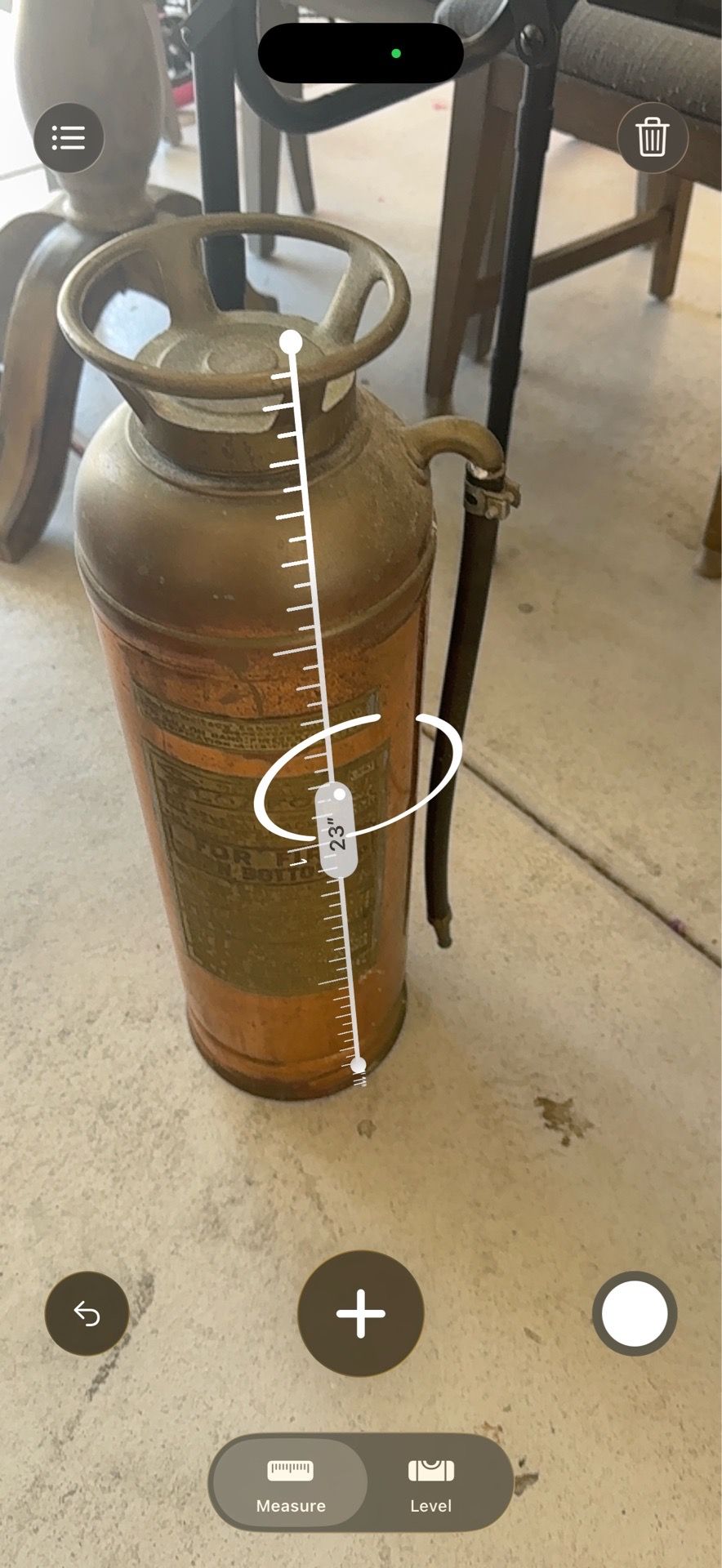 Antique copper fire extinguisher