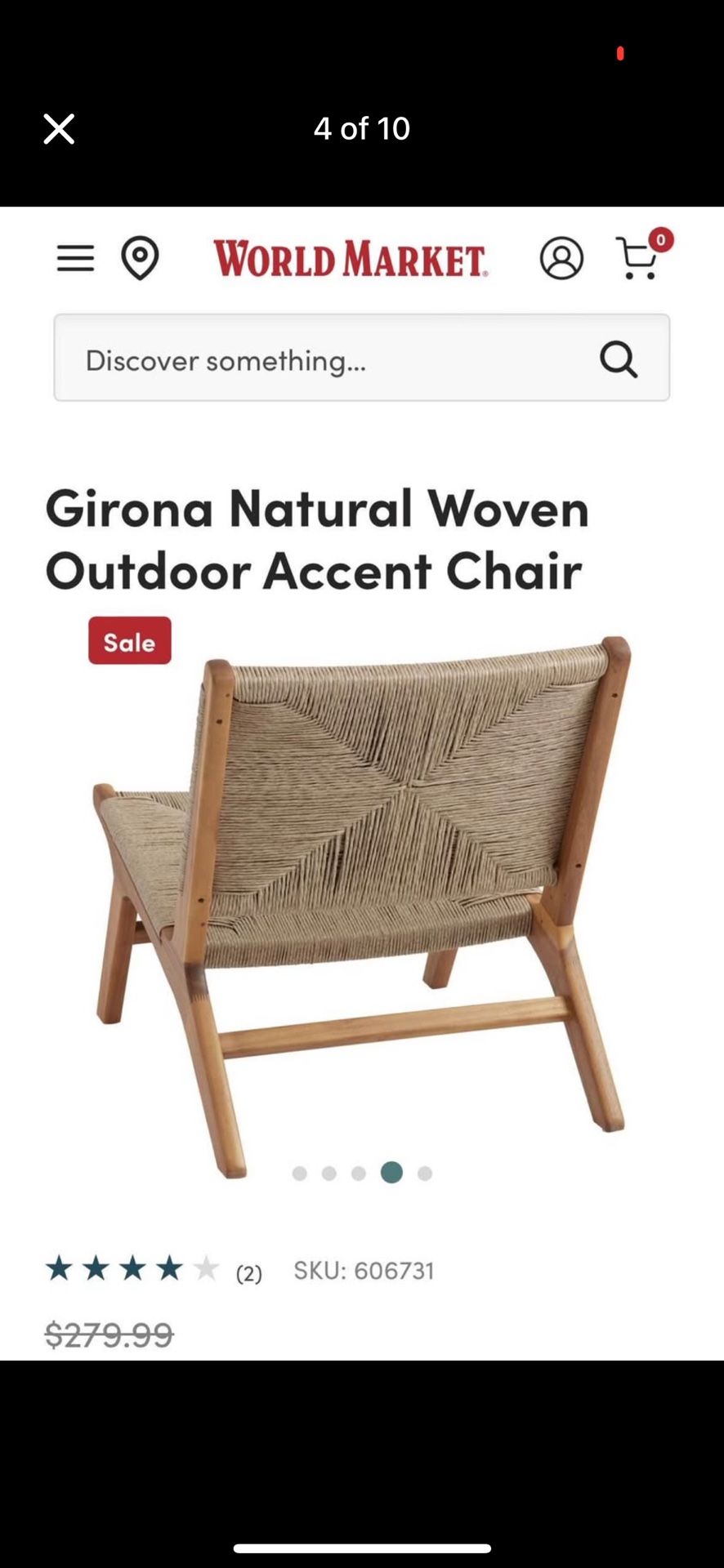 Outdoor Accent Chair
